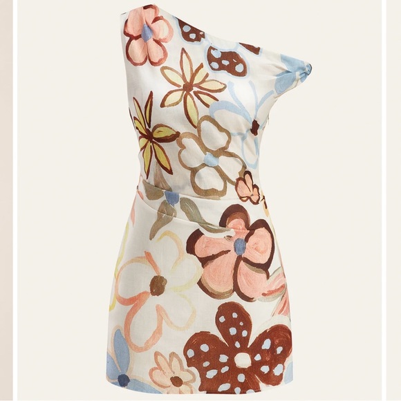 Commense Dresses & Skirts - Commense Floral One Shoulder Dress - Multicolor